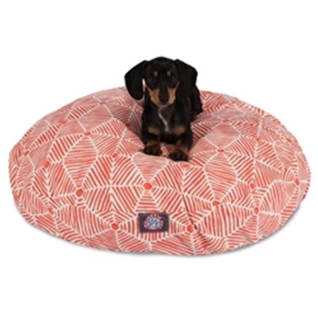 MAJESTIC PET Charlie Salmon Small Round Dog Bed 78899550668